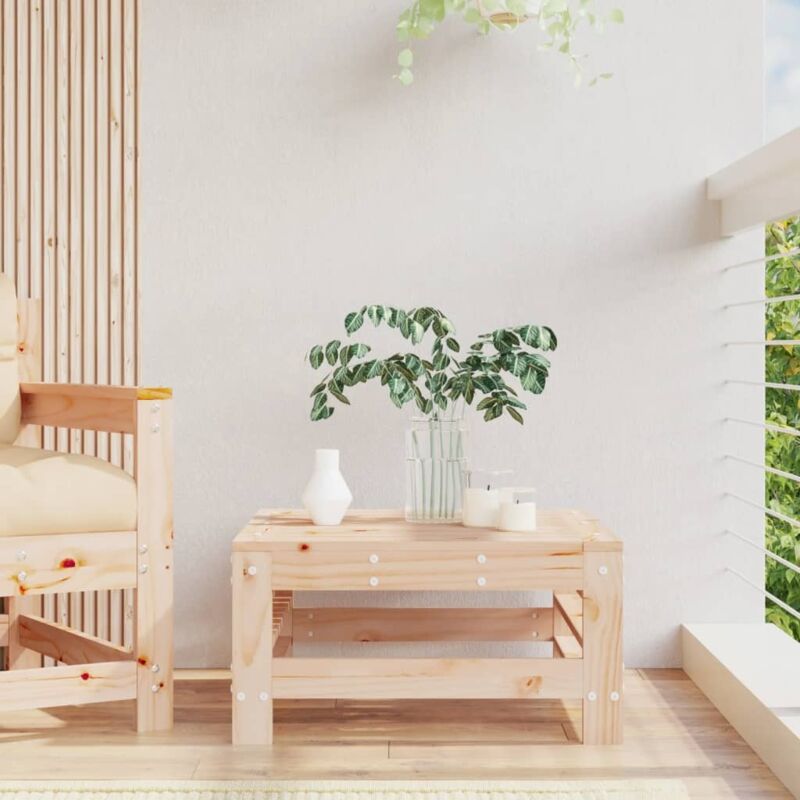 Repose-pied de jardin bois de pin massif vidaXL