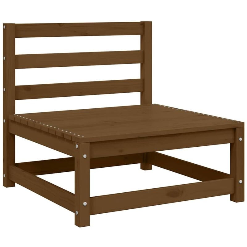 Canapé central de jardin Marron miel Bois de pin solide