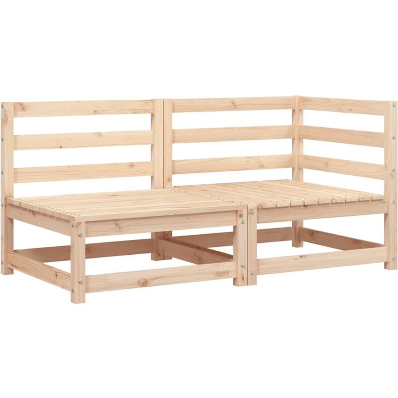 Canapé de jardin 2 places bois de pin massif Vidaxl