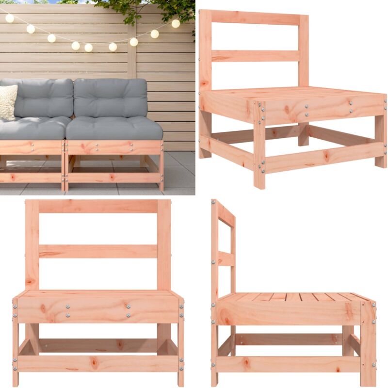 Canapé central de jardin bois massif douglas - Canapé De Jardin - Mobilier De Jardin - Canapé Extérieur - Design à Lattes - Bois De Douglas - Home &