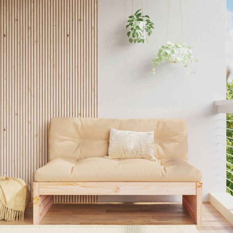 Canapé central de jardin,Canapé d'extérieur,Sofa de jardin 120x80 cm bois de pin massif CFW30974