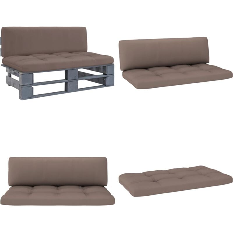 Canapé central palette de jardin Gris Bois de pin imprégné - Canapé Jardin - Mobilier De Jardin - Canapé En Bois - Meubles De Jardin - Ensemble Salon