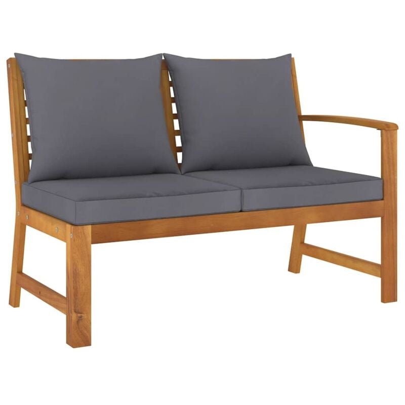Vidaxl - Banc de jardin 114,5 cm avec coussin gris foncé Bois d'acacia