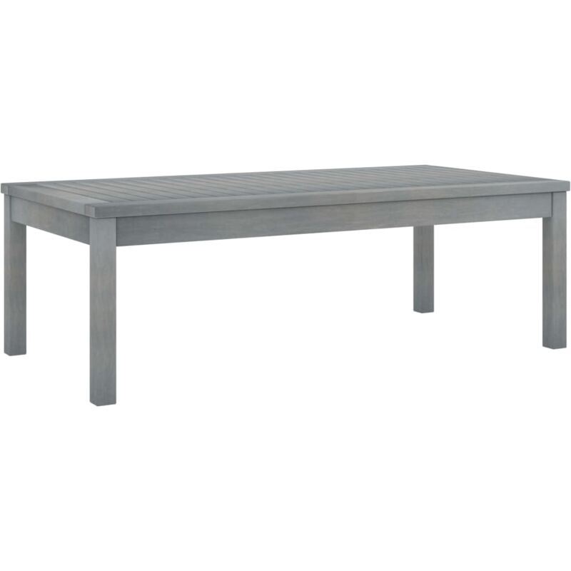 Vidaxl table basse 100x50x33 cm gris bois d'acacia solide 311828