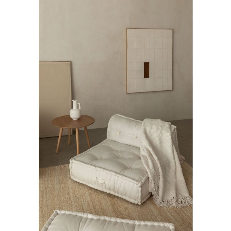 Sklum - Canapé Central pour Canapé Modulable en Coton Dhel Blanc Gardenia