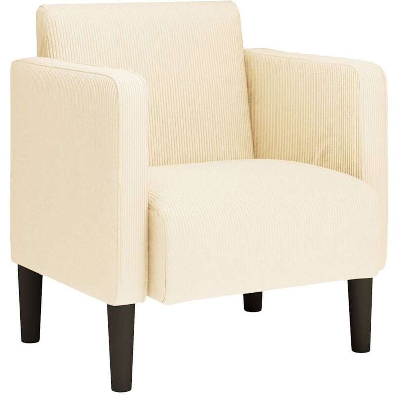 Vidaxl - Canapé-chaise accoudoirs crème 54 cm tissu velours côtelé