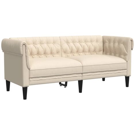 Canapé Chesterfield 2 places，Sofa pour Salon，Banquette lin CFW152498