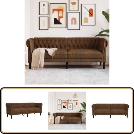 Canapé Chesterfield 3 Places Bleu Velours - Rembourrage Confortable, Boutons Tuftés, Traversins Inclus, Style Classique - 9