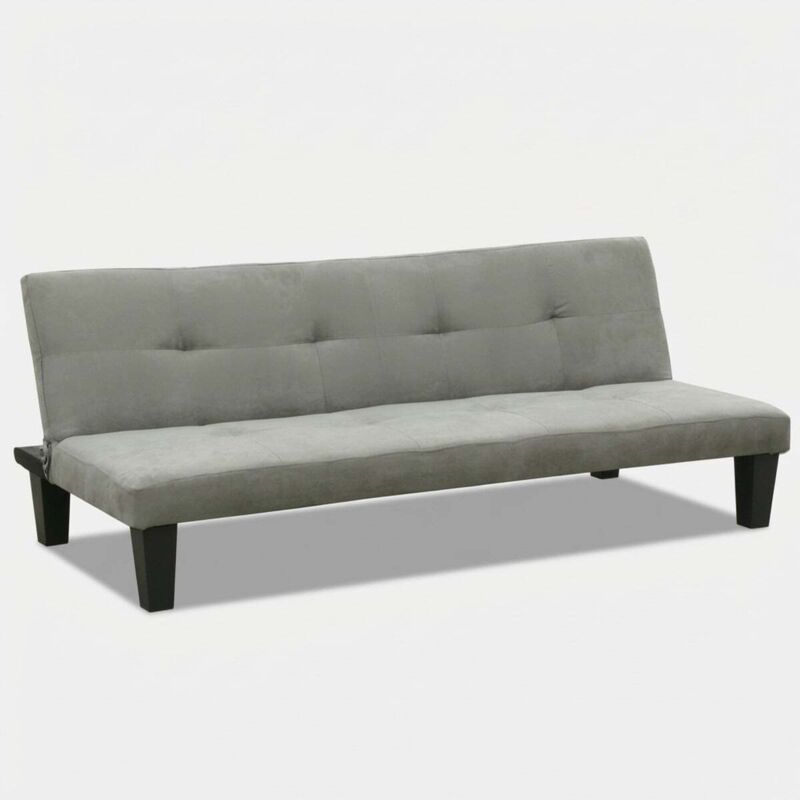 Canapé convertible 2 places microfibres Clic Clac pour le salon Onice - Gris