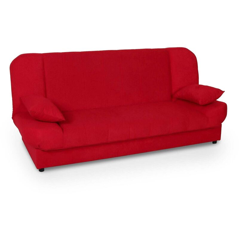 Canapé clic-clac convertible rouge KOTI