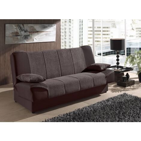 Canapé clic clac marron convertible NATI