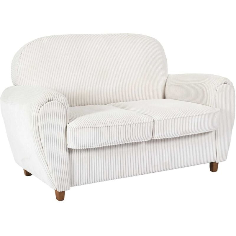 Canapé club 2 places en tissu côtélé Drammen