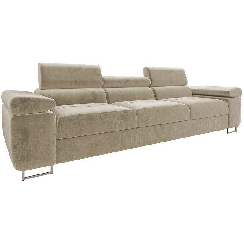 Mobilier1 - Canapé Comfivo Eliferu 104, Manila 02, 263x102x70cm, Tapisserie, Pieds: Métal