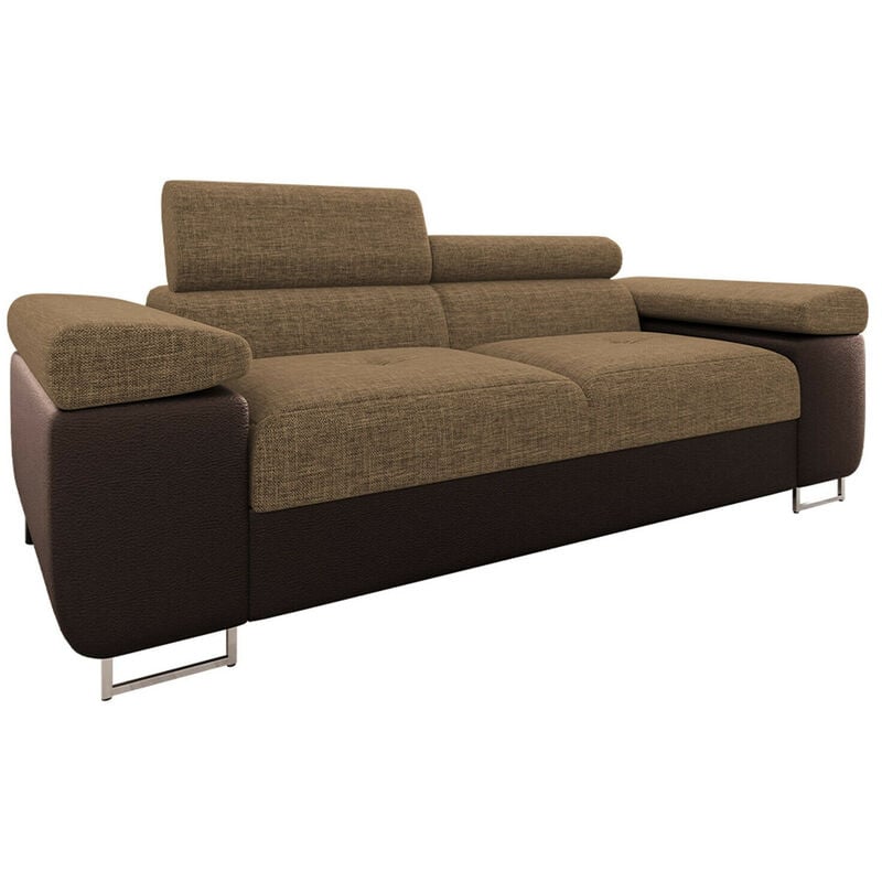 Canapé Comfivo Eliferu 105, Soft 066 + Lux 03, 198x102x70cm, Faux cuir + Tapisserie, Pieds: Métal