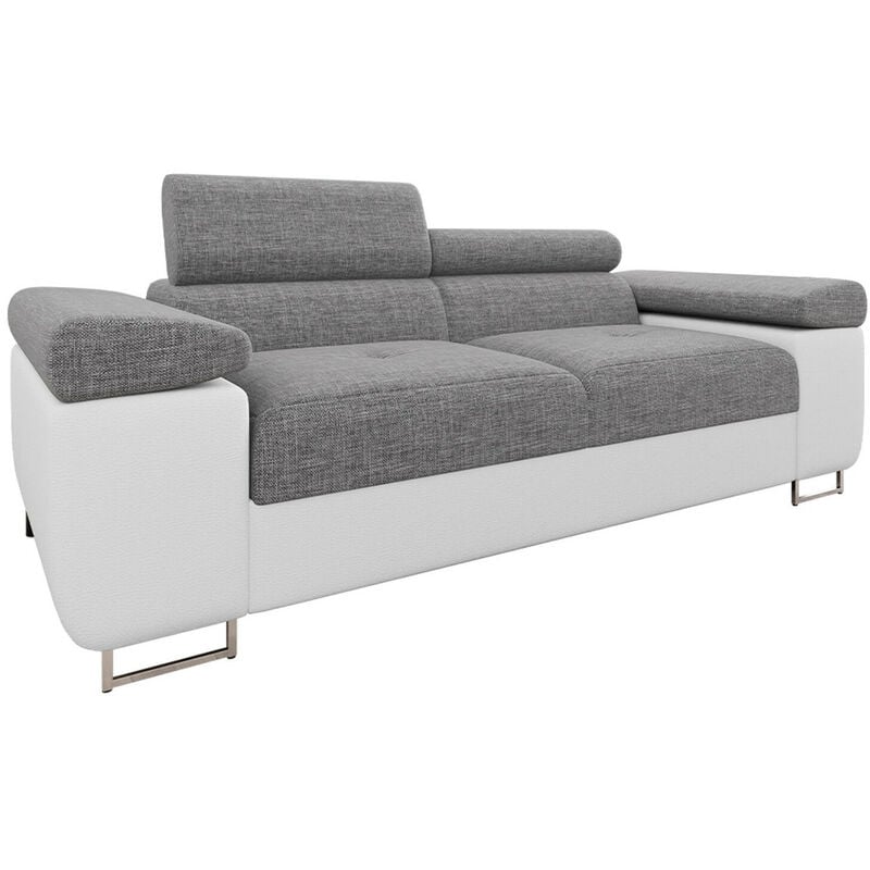 Canapé Comfivo Eliferu 105, Soft 017 + Lux 05, 198x102x70cm, Faux cuir + Tapisserie, Pieds: Métal