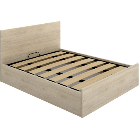 Cama de madera maciza y cabecero, válido para colchón de 150 x 190 cm  DALLAS