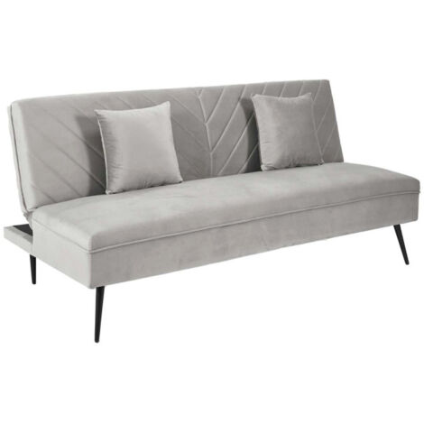 Canapé Convertible 2 Places "Diane" 168cm Gris Clair