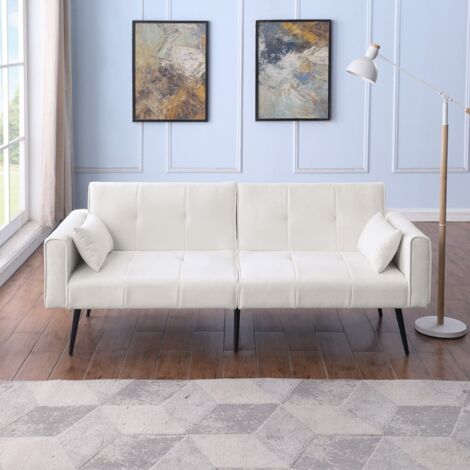 Canapé convertible 2 places futon moderne 68" pour petit espace - Mécanisme dépliage facile - 175x71x71(cm)