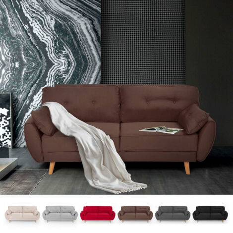 Canapé convertible 3 places clic clac design nordique en tissu Fortaleza