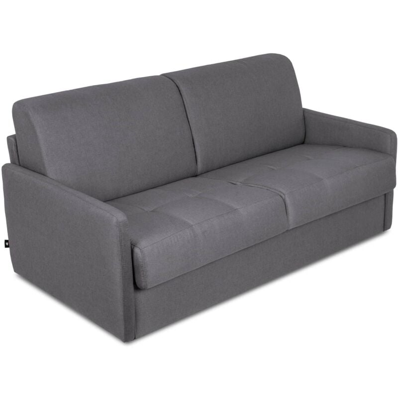 Deco In Paris - louna slim - Canapé convertible 3 places louna slim en tissu gris foncé ouverture express