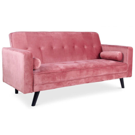 Canapé Convertible 3 Places Scandinave "Navya" Rose