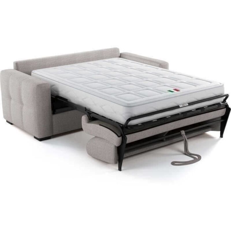 Canapé convertible AUCUNE EUREKA 3 places tissu gris 200 x 102 x 95 cm