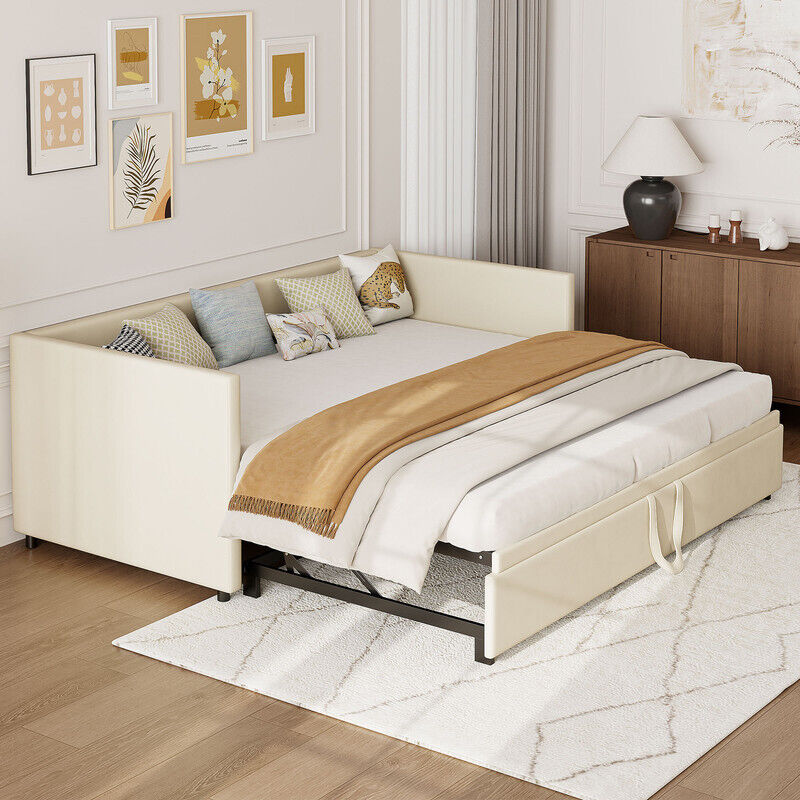 Canapé Convertible avec Fonction Couchage,canapé 2 Places lit gigogne 2 places, banquette lit, canapé lit pour Les Petits espaces, Lit rembourré