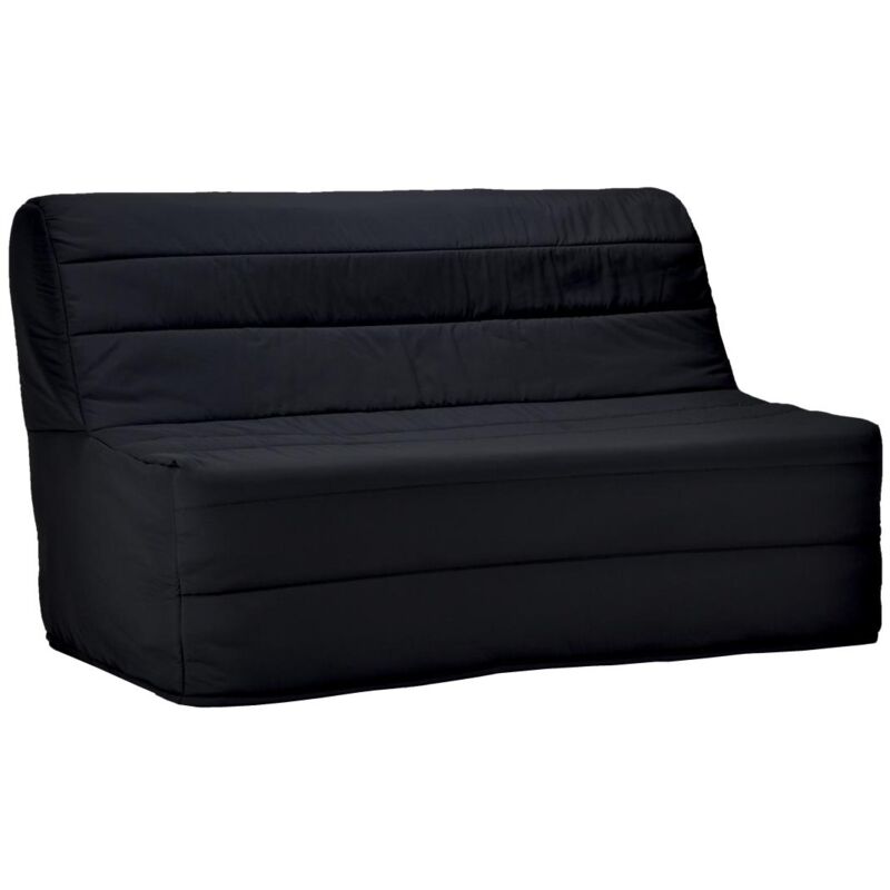 Vente-unique - Canapé convertible bz en tissu noir cowboy iii