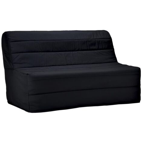 Canapé convertible 3 places en tissu gris clair ROXEN