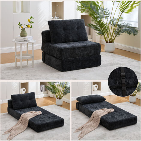 Canapé convertible, canapé avec des coussins, matelas pliant avec dossier réglable. Canapé portable, confortable pour la salle à manger et le salon.