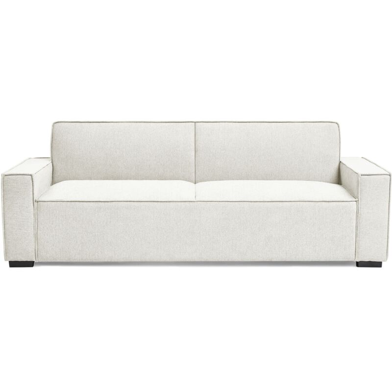 Canapé convertible clic-clac 3 places Pikado Tissu effet lin Crème Canapé convertible clic-clac 3 places Pikado Tissu effet lin Crème