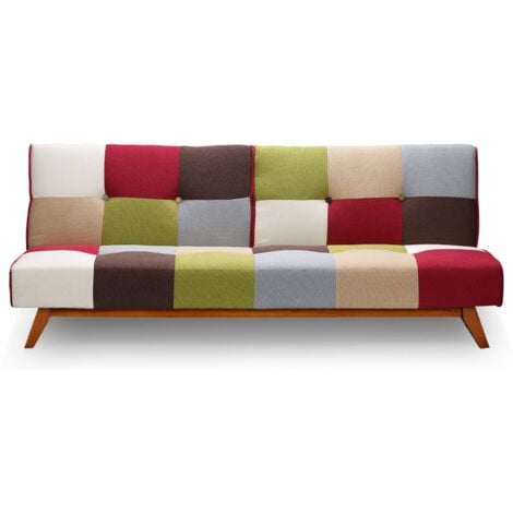 COTECOSY Canapé convertible clic-clac scandinave Yazu Multicolore