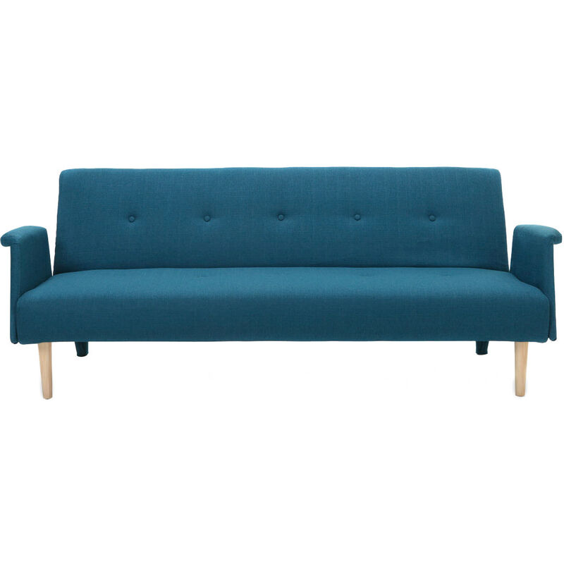 Canapé droit Bleu Tissu Pas cher Design