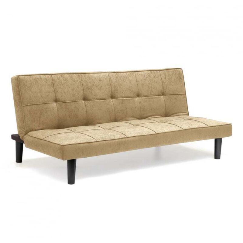 Modus Sofà – Canapé convertible 2 places clic-clac – Tissu beige – Dimensions 179 x 91 x 76 cm – Design moderne pour petits espaces