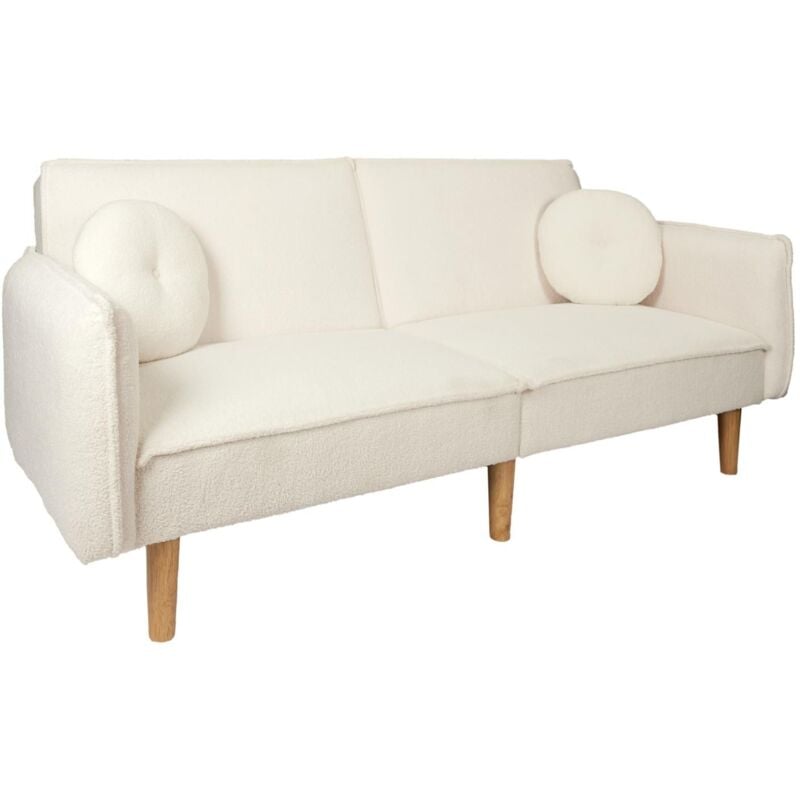 The Home Deco Factory - Canapé convertible en bouclette Forde