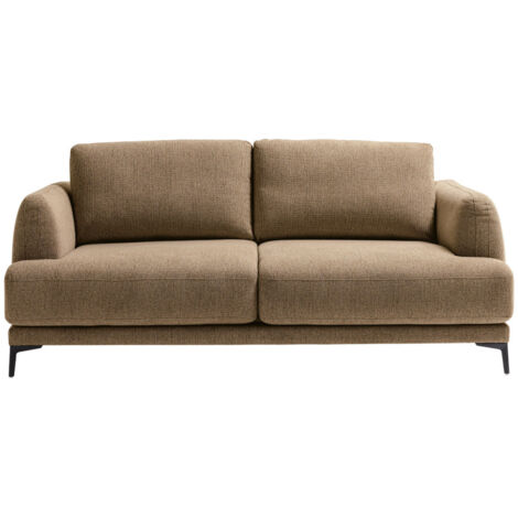 Canapé convertible express 3 places en tissu - Caramel - Kinna