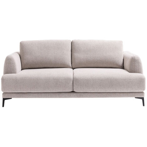 Canapé convertible express 3 places en tissu - Naturel - Kinna