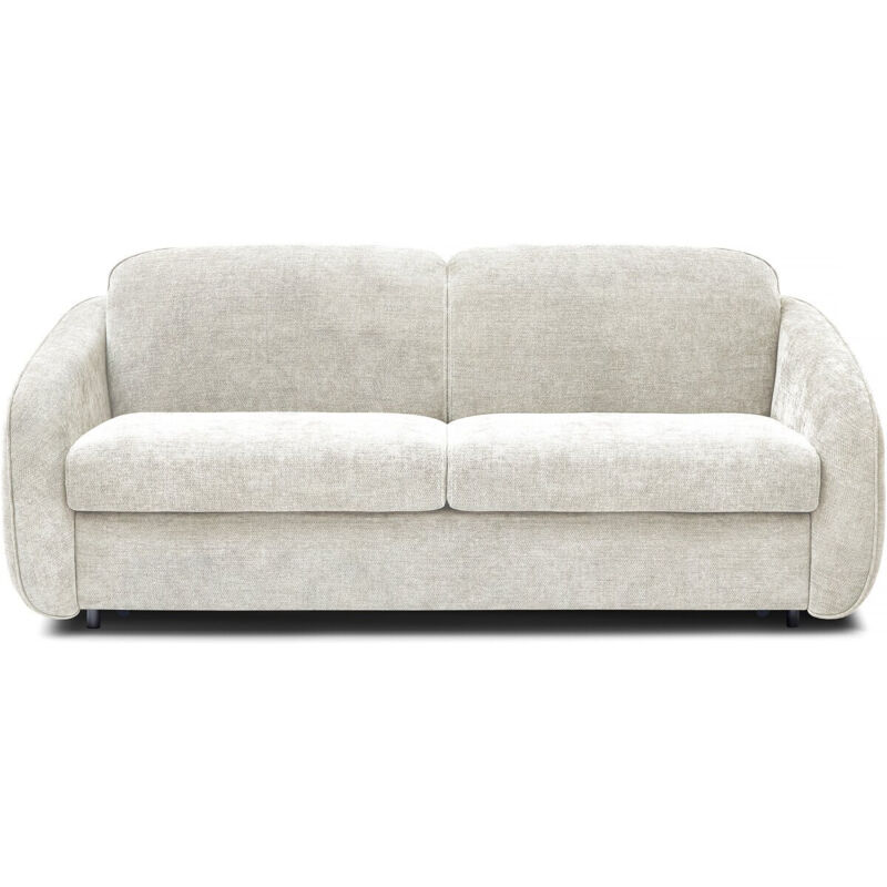 Habitat Et Jardin - Canapé convertible express en tissu texturé 'Laurie' - Couchage 140 cm - 3 places - Beige