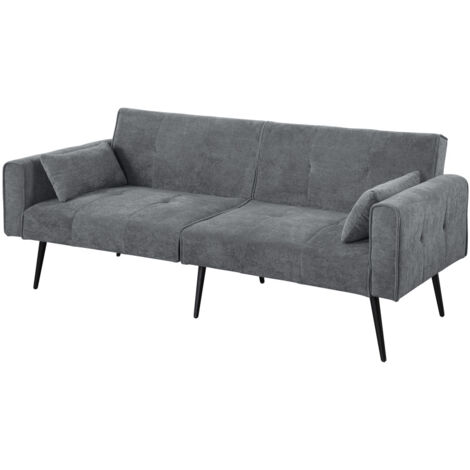Canapé Convertible Futon Sleeper Réglable Fabric Gris 175.00x71.00x71.00 ZIPSOFA