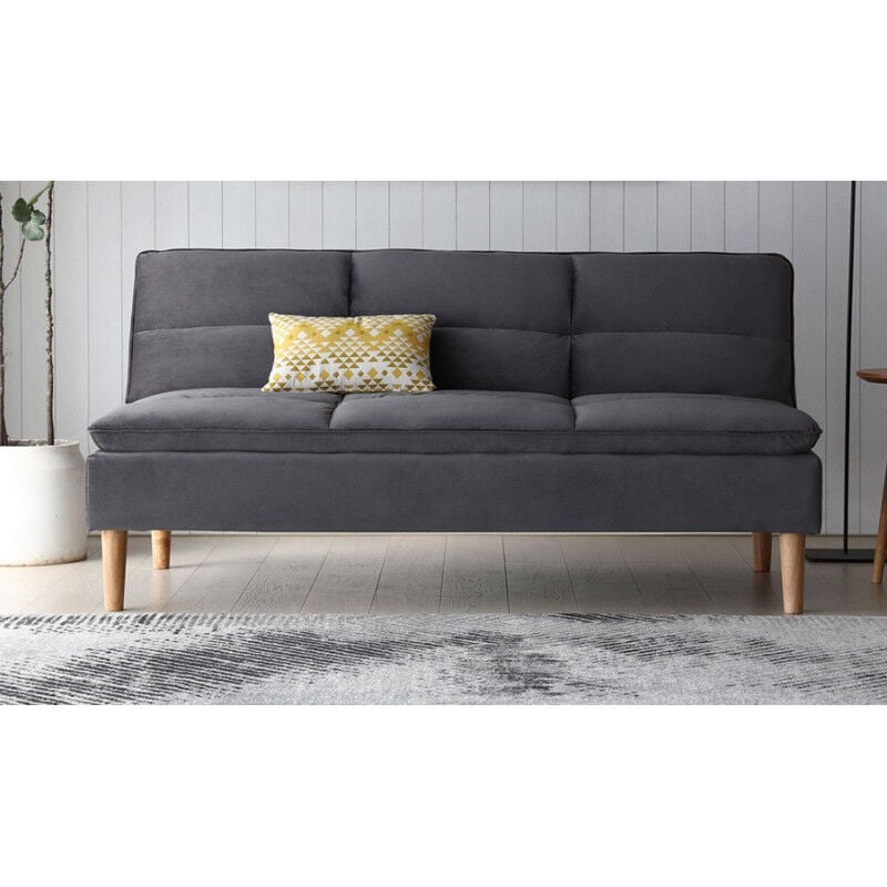 Canapé convertible "Leeds" anthracite