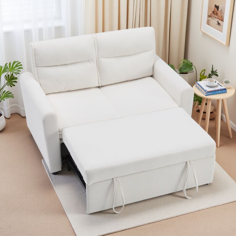 Dans Les Nuages - Canapé convertible moderne 2 places avec fonction lit – Canapé pliant avec dossier réglable – Comprend des coussins larges – Gain