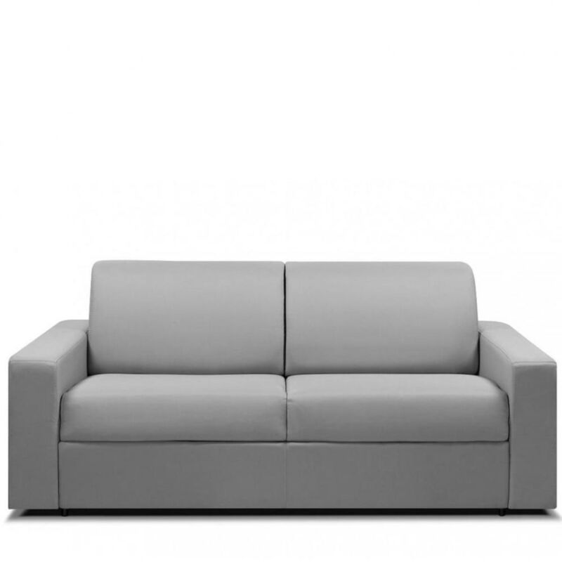 Inside75 - Canapé convertible night express 120 cm matelas 14 cm gris silver