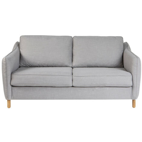 Canapé convertible ouverture express 2 places en tissu - Gris clair - VORNAY