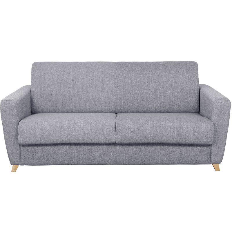 Canapé convertible scandinave bois GRAHAM - Gris clair