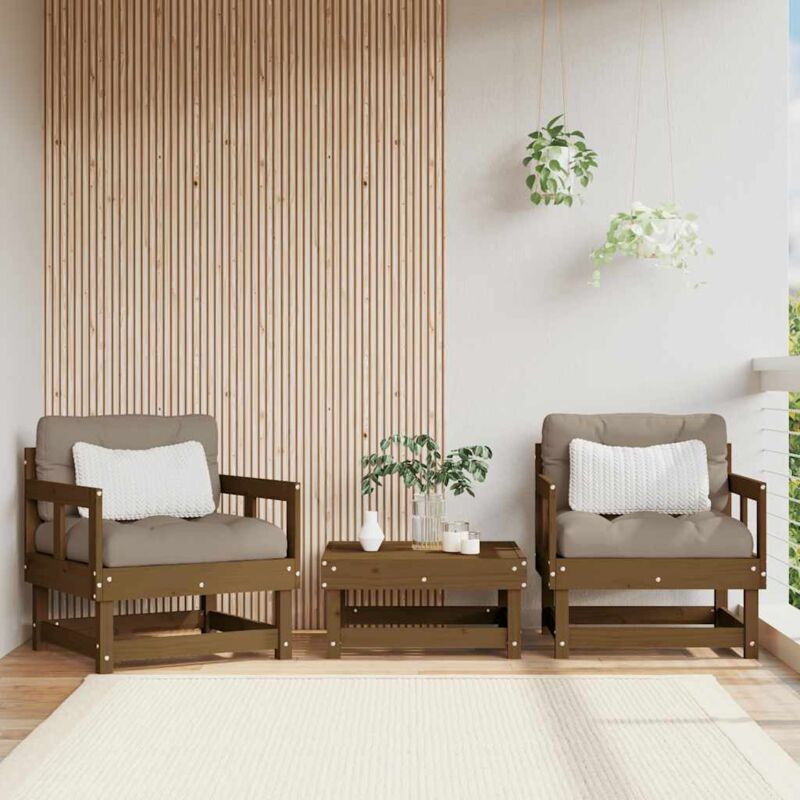 Furniture Limited - Chaises de jardin avec coussins lot de 2