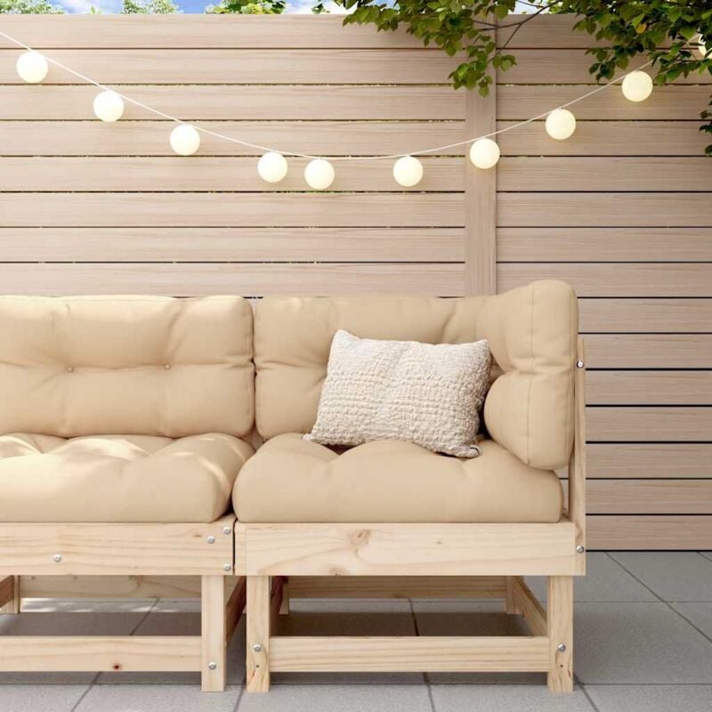 Maisonchic - Canapé d'angle avec coussins, Canapé Banc de Jardin ou Terrasse bois de pin solide PWRS77608 design in