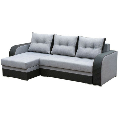 Canapé d'angle Boulder 101, Malmo 90 + 1114/60, Fonction de couchage, Boîte de literie, 238x140x88cm, 0