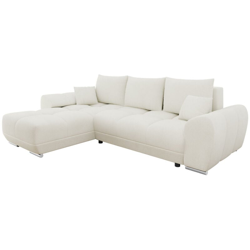 Mobilier1 - Canapé d'angle Camden 100, Velo 621, Fonction de couchage, Boîte de literie, 291x183x85cm, 0