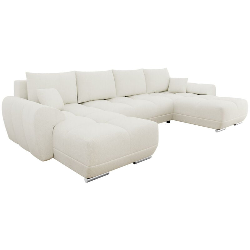 Arredamento1 - Canapé d'angle Camden 101, Velo 621, Fonction de couchage, Boîte de literie, 362x183x85cm, 0