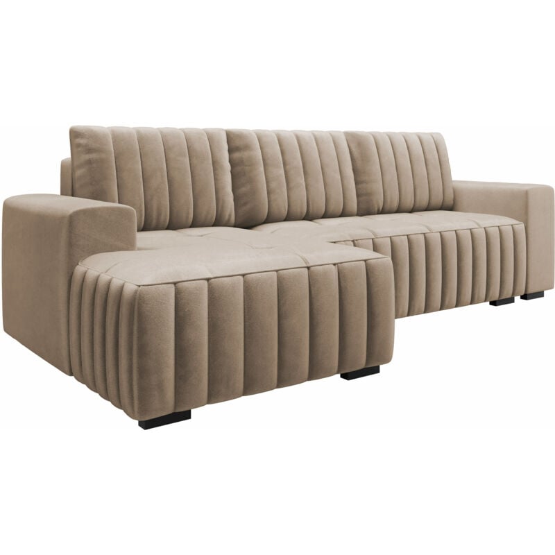 Mobilier1 - Canapé d'angle Columbus 154, Manila 21, Fonction de couchage, Boîte de literie, 240x140x85cm, 0